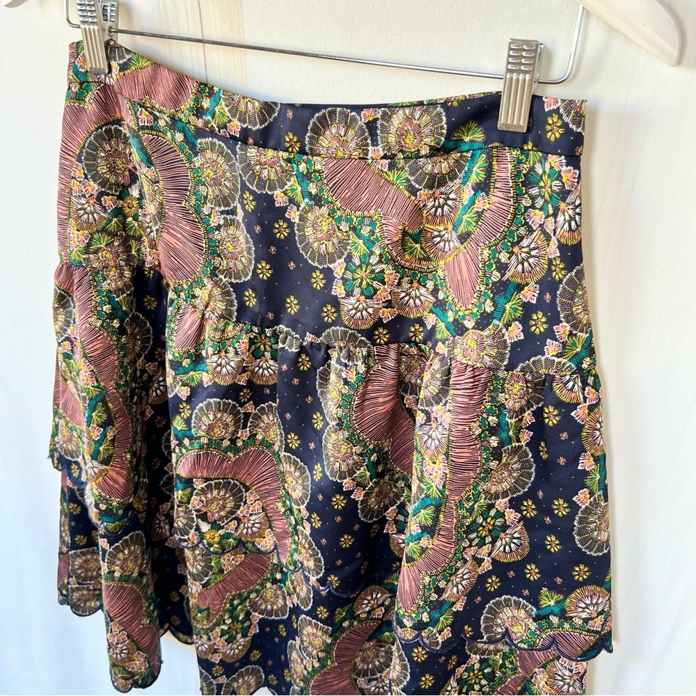 Point Sur (J.Crew) Tiered Scalloped Hem Skirt - Picture 5 of 11